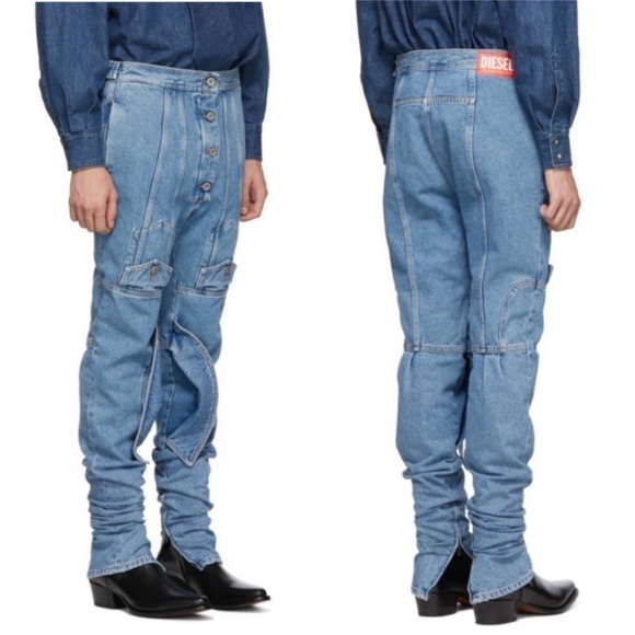 Diesel Red Tag Blue Shayne Oliver Edition Jacket Pocket Jeans In Indi Indigo 24 - Picture 5 of 14